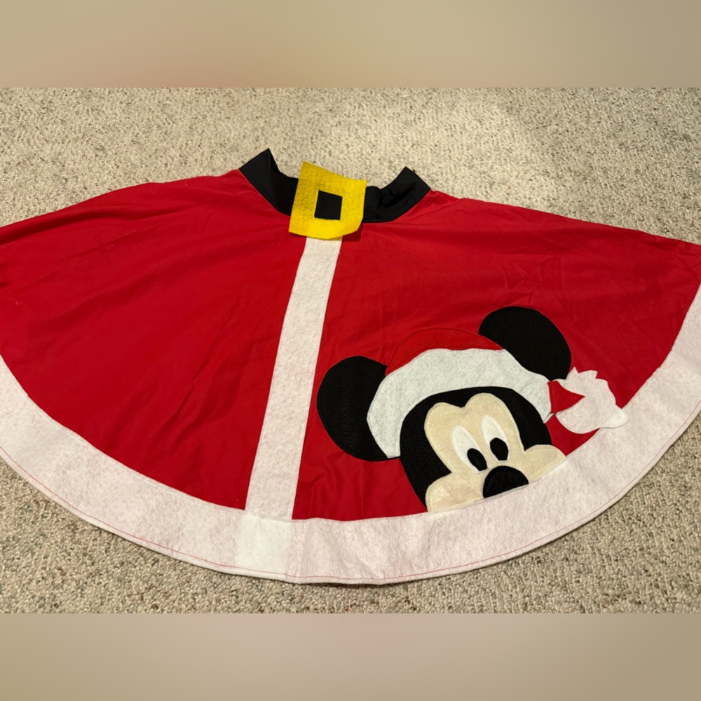 Handmadee Mickey Santa skirt